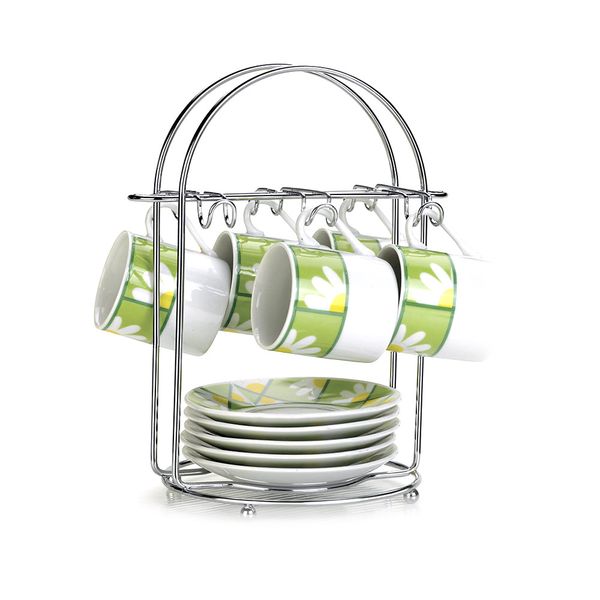 Suporte para Xícaras de Café Arthi em Metal com 6 ganchos Suporte para Xícaras de Café Arthi em Metal com 6 ganchos