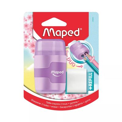 Apontador Maped Connect com Borracha + Refil Cores Diversas - Item Sortido