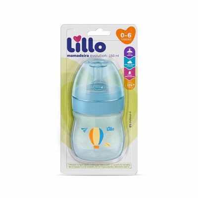 Mamadeira Lillo Sp Evolution Primeiros Passos Silicone Menino 150ml