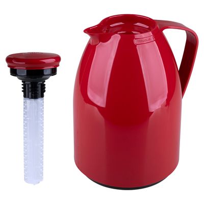 Bule Térmico Termolar Luna Plástico com Infusor Vermelho 1L