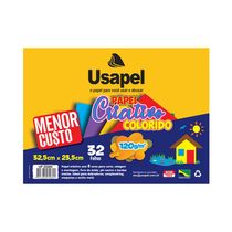 Bloco Criativo Usapel com 32 Folhas em 8 Cores 325x235mm 120g