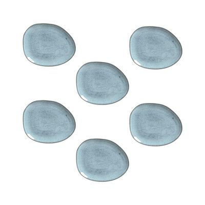 Conjunto de Pratos Oval Orgânico Breeze 31cm 6 Peças Porto Brasil n/a