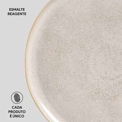 Conjunto de Pratos Rasos Bio Latte 29cm 6 Peças Porto Brasil n/a