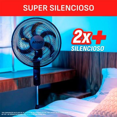 Ventilador De Coluna Arno Essential 40cm 6 Pás Preto 110V