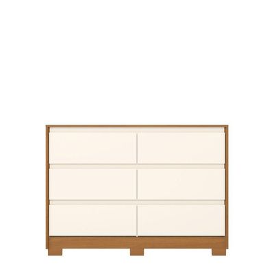 Cômoda 6 Gavetas Layla Casa 812 Cinamomo Com Off White