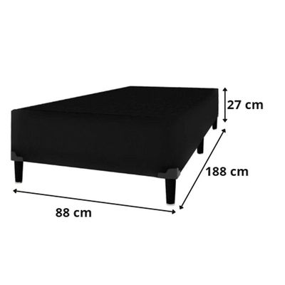 Conjunto Box Solteiro Itaflex Colchão Gazin 41x88x188 Preto