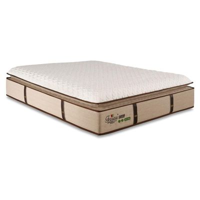 Colchão Queen Gazin Ferrari Premium Molas Ensacadas E Pillow Top 158x198x40cm Bege
