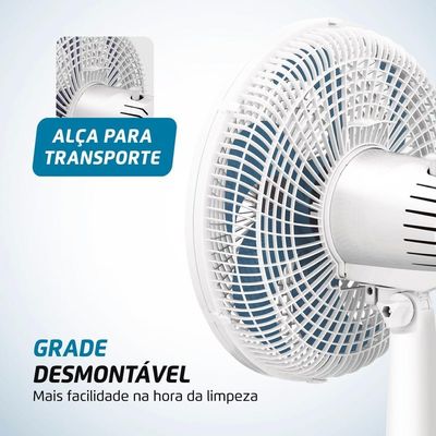 Ventilador De Mesa 30cm Super Vento Maxis Branco E Azul 50W V-30-MX-W 220V