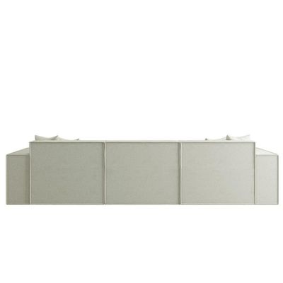Sofá 3 Lugares 2,75m Bouclê Com Chaise Compactair - Balaqui Cor:bege Bege