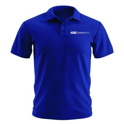 Camisa Polo Manga Curta Estampada Algodão Azul Grupo Casas Bahia M / Azul