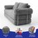 Sofá-Cama 3 Lugares SmartBox 1.88m AirPress Compacto XpandTech Espuma D33 Velourê inBox Cinza Claro