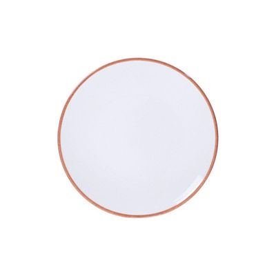 Prato Sobremesa Tramontina Jeri Mocha Em Porcelana 23 Cm Tramontina