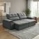 Sofá Retrátil E Reclinável 3 Lugares 2,10m Com Porta Copos Amore Cinza