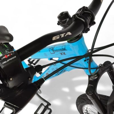 Bicicleta Aro 26 Gta Rebel Freeride 7v Single Freio A Disco Do Grau - Azul Azul/preto