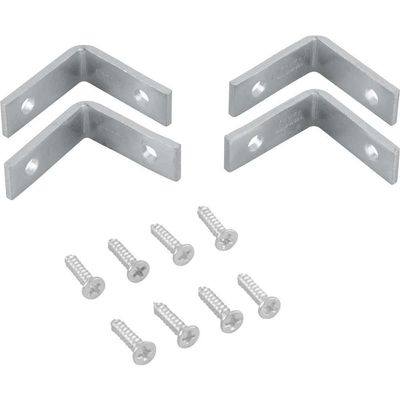 Cantoneira Para Cortina, 3 Cm X 3 Cm, Zincada, Com 4 Peças, Vonder Ostenvonder