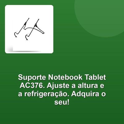 Suporte Notebook Tablet Ergonomico Preto Ac376