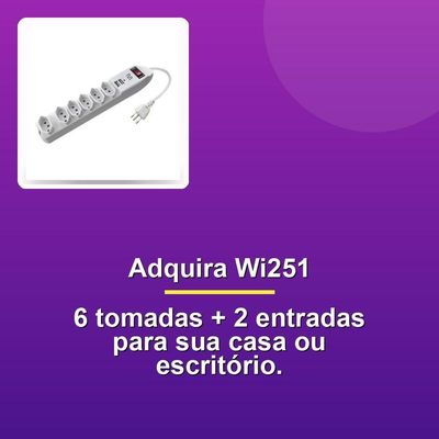 Filtro De Linha Multi Wi251 6 Tomadas E 2 Entradas