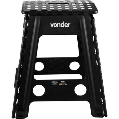 Banqueta Plástica Dobrável, Preta, Altura 450 Mm, Vonder Ostenvonder