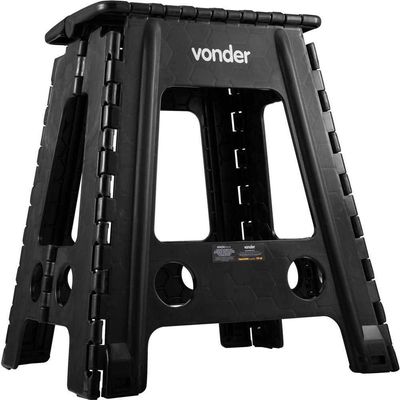 Banqueta Plástica Dobrável, Preta, Altura 450 Mm, Vonder Ostenvonder