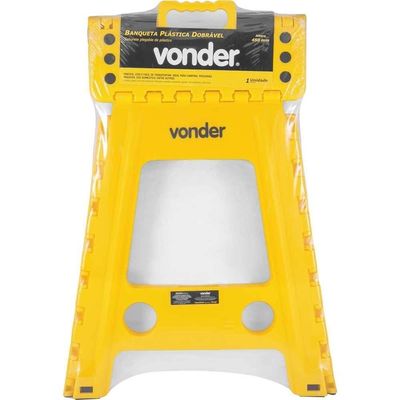 Banqueta Plástica Dobrável, Amarela, Altura 450 Mm, Vonder Ostenvonder