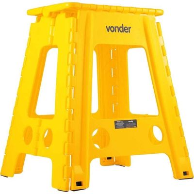 Banqueta Plástica Dobrável, Amarela, Altura 450 Mm, Vonder Ostenvonder