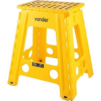 Banqueta Plástica Dobrável, Amarela, Altura 450 Mm, Vonder Ostenvonder