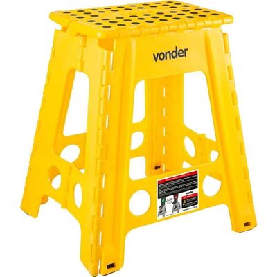 Banqueta Plástica Dobrável, Amarela, Altura 450 Mm, Vonder Ostenvonder
