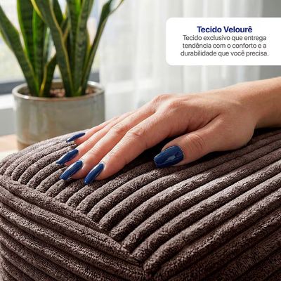 Sofá-Cama 3 Lugares SmartBox 1.88m AirPress Compacto XpandTech Marrom