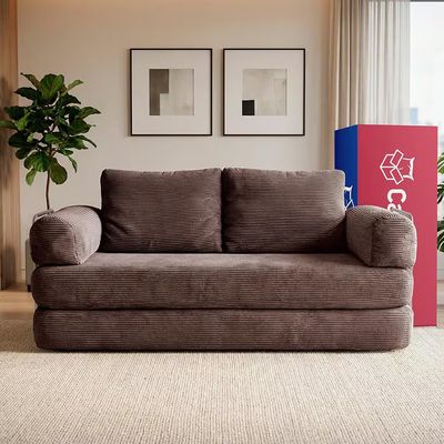 Sofá-Cama 3 Lugares SmartBox 1.88m AirPress Compacto XpandTech Marrom