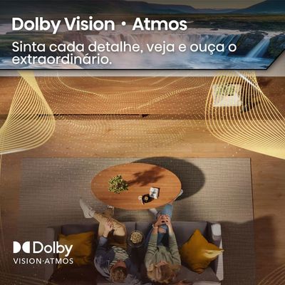 Smart TV 55P 4K UHD 55U6QV 60Hz Vidaa Dolby Vision Hisense Preto / Bivolt