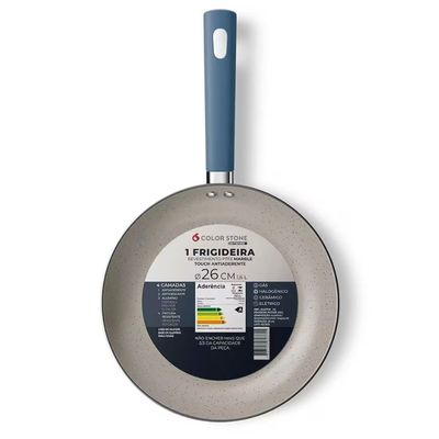 Frigideira Sunguider Intense Euro Home 26cm Alumínio Antiaderente Cabo Soft Touch Azul