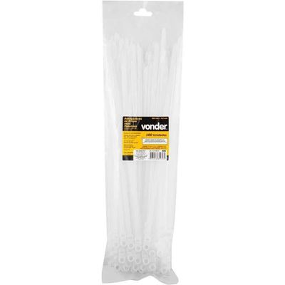 Abraçadeira De Nylon Para Parafusos, Branca, 380 Mm X 7,6 Mm, Vonder Ostenvonder