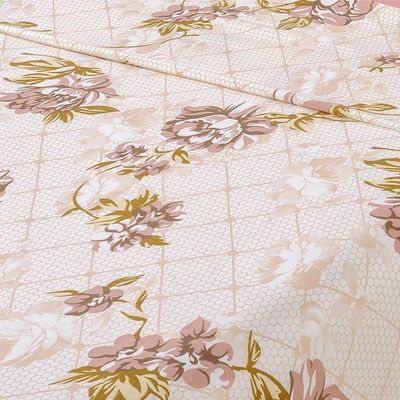 Jogo De Cama Malha Solteiro Quality 03 Peças - Estampa Rosê