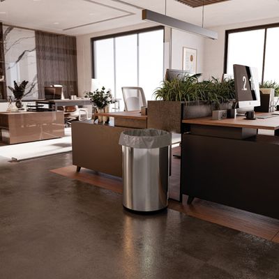 Lixeira Tramontina Liguria em Aço Inox Acetinado 70 Litros