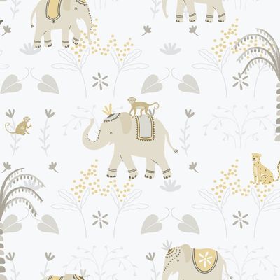 Papel de Parede Enzo Elefante Bege 285-3