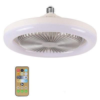 Elegância E Conforto Ventilador De Teto Led Controle Remoto E27