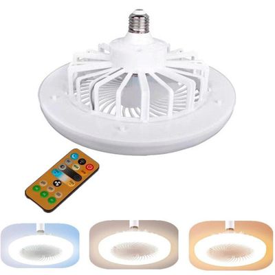Elegância E Conforto Ventilador De Teto Led Controle Remoto E27