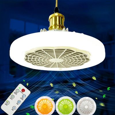 Elegância E Conforto Ventilador De Teto Led Controle Remoto E27