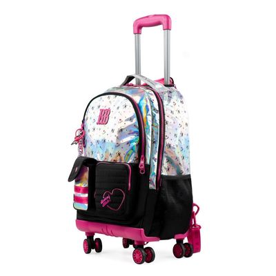 Mochila de 4 Rodinhas Feminina Rebecca BonBon Preta U / Preto