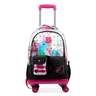 Mochila de 4 Rodinhas Feminina Rebecca BonBon Preta U / Preto