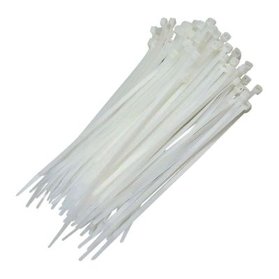 Abracadeira De Nylon 2,5mm X 100mm Branca 100 Pcs