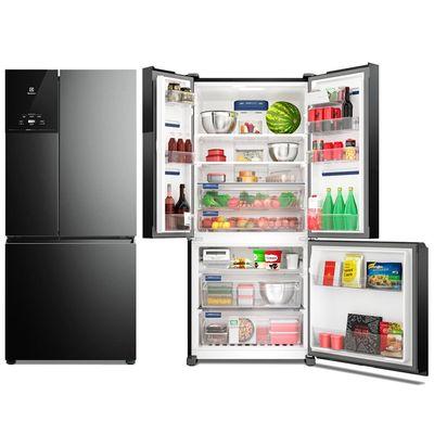 Geladeira Electrolux 3 Portas 590 Litros, Frost Free, Inverse, Black Inox - IM8B Preto / 220V