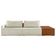 Sofá Ilha Modular Living Com Puff 232cm Georgia Z08 Boucle Bege/caramelo - Mpozenato
