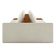 Sofá Ilha Modular Living Com Puff 232cm Georgia Z08 Boucle Bege/caramelo - Mpozenato