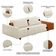 Sofá Ilha Modular Living Com Puff 232cm Georgia Z08 Boucle Bege/caramelo - Mpozenato