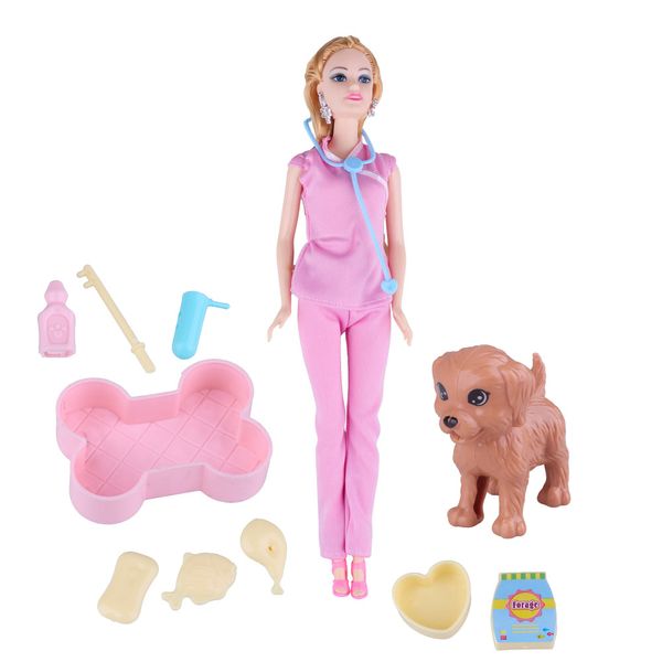 Boneca Luna Dra. Pet CV244129 Play&Fun Boneca Luna Dra. Pet CV244129 Play&Fun