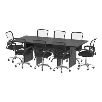 Mesa De Escritório Reunião 220cm Multimóveis Cr25336 Preto