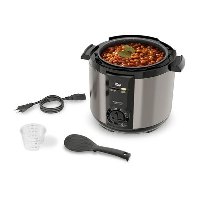 Panela de Pressão Elétrica Wap WPPE2 5L 900W Revestimento Antiaderente Gray Stone Timer Inox Inox / 110V