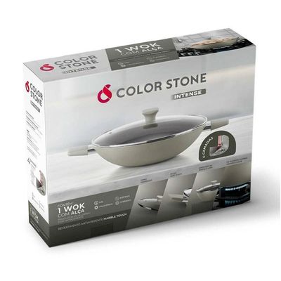 Wok Euro Home Intense 32 cm com Alça Fendi