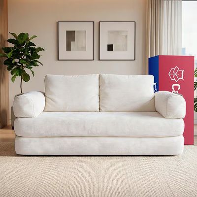 Sofá-Cama 3 Lugares SmartBox 1.88m AirPress Compacto XpandTech Bege